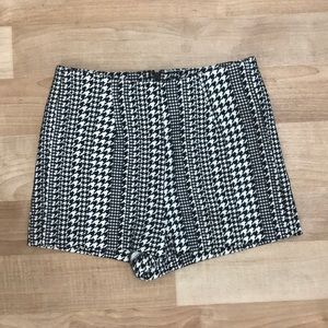 Black and White Check Shorts